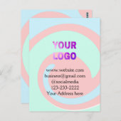 eenvoudige add your logo/design here text pos briefkaart (Voorkant / Achterkant)