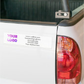 eenvoudige add your logo/design here text pos bumpersticker (Op Truck)