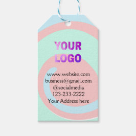 eenvoudige add your logo/design here text pos cadeaulabel