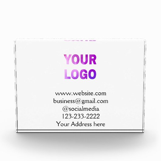 eenvoudige add your logo/design here text pos fotoblokken (Voorkant)