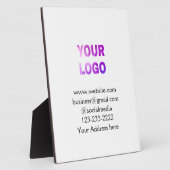 eenvoudige add your logo/design here text pos fotoplaat (Zijkant)