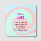 eenvoudige add your logo/design here text pos gastenboek (Achterkant)