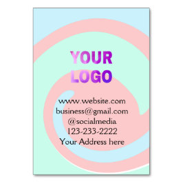 eenvoudige add your logo/design here text pos kaart