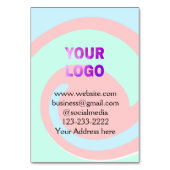 eenvoudige add your logo/design here text pos kaart (Achterkant)