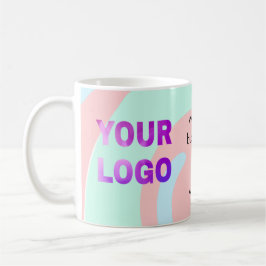 eenvoudige add your logo/design here text pos koffiemok