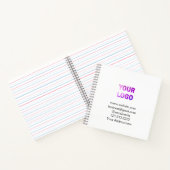 eenvoudige add your logo/design here text pos notitieboek (Binnen)