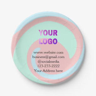 eenvoudige add your logo/design here text pos papieren bordje