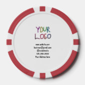 eenvoudige add your logo/design here text pos poker chips (Voorkant)
