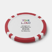 eenvoudige add your logo/design here text pos poker chips (Enkel)