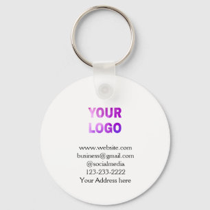 eenvoudige add your logo/design here text pos sleutelhanger