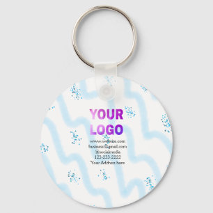 eenvoudige add your logo/design here text pos sleutelhanger