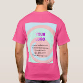 eenvoudige add your logo/design here text pos t-shirt (Achterkant)