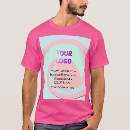 eenvoudige add your logo/design here text pos t-shirt (Voorkant)
