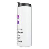 eenvoudige add your logo/design here text pos thermosbeker (Geroteerd rechts)