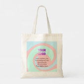 eenvoudige add your logo/design here text pos tote bag (Achterkant)