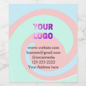 eenvoudige add your logo/design here text pos wijn etiket (Enkel label)