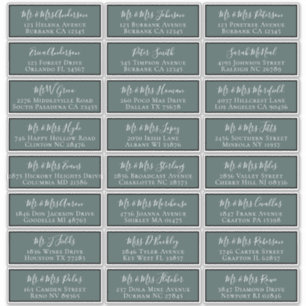 Eenvoudige Adresetiketten voor groene bruiloft Sticker