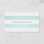 Eenvoudige afbeelding met gestripte blauwe legant visitekaartje (Voorkant)