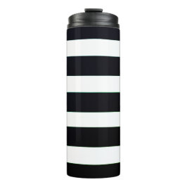 Eenvoudige afbeelding zwart-wit en gestreept thermosbeker