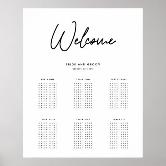 Eenvoudige afdrukkaart voor bruiloft poster (Voorkant)