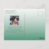 Eenvoudige AFSTUDEERDER Groene Bekleding om het ev Briefkaart (Achterkant)