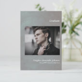 Eenvoudige Afstuderen Aankondiging Aangepaste foto (Staand voorkant)