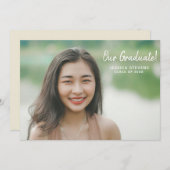 Eenvoudige Afstuderen bedekking 2 Aangepast Afstud Aankondiging (Voorkant / Achterkant)