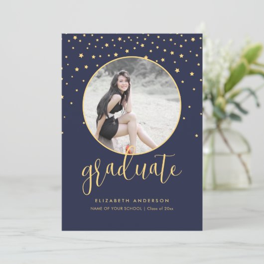 Eenvoudige Afstuderen voor modern script Aankondiging (Staand voorkant)