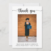 Eenvoudige Afstuderen voor modern script Bedankkaart (Voorkant)