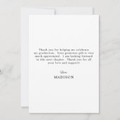 Eenvoudige Afstuderen voor modern script Bedankkaart (Achterkant)