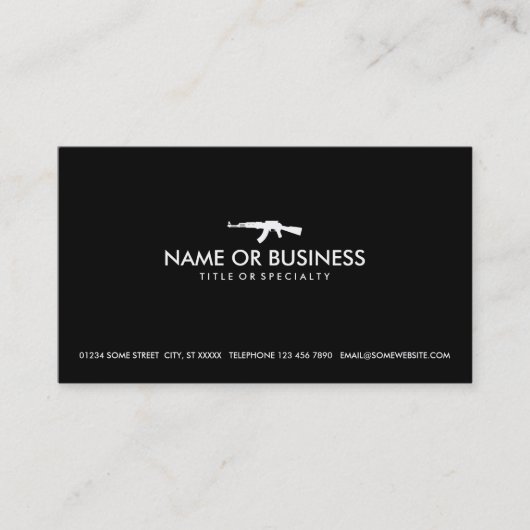 eenvoudige ak47 visitekaartje (Voorkant)