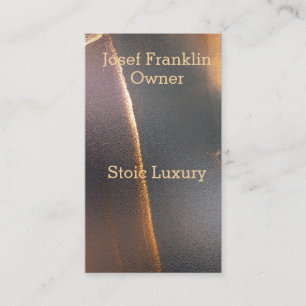 Eenvoudige Alcohol Ink Blauw en Goud Waterverf Visitekaartje