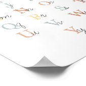 Eenvoudige alfabetafbeelding Illustratie klaslokaa Poster (Hoek)