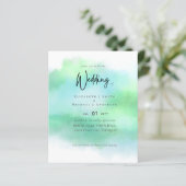 Eenvoudige Aqua Blauw Verloop Groen Moderne Budget (Staand voorkant)