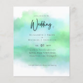 Eenvoudige Aqua Blauw Verloop Groen Moderne Budget (Voorkant)