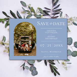 Eenvoudige Arch-foto   Dusty Blue Save the Date