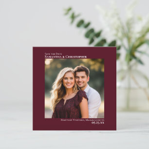 Eenvoudige Artistieke Minimalistische Foto Wijnrod Save The Date
