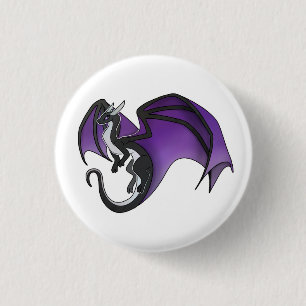 Eenvoudige Asexual Pride Dragon Ronde Button 3,2 Cm