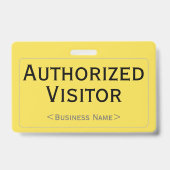Eenvoudige "Authorization Visitor"-badge Badge (Achterkant)