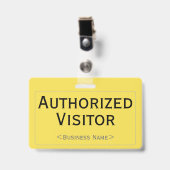 Eenvoudige "Authorization Visitor"-badge Badge (Voorzijde met clip)