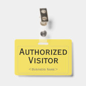 Eenvoudige "Authorization Visitor"-badge Badge (Achterkant met clip)