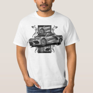 Eenvoudige autoschets t-shirt