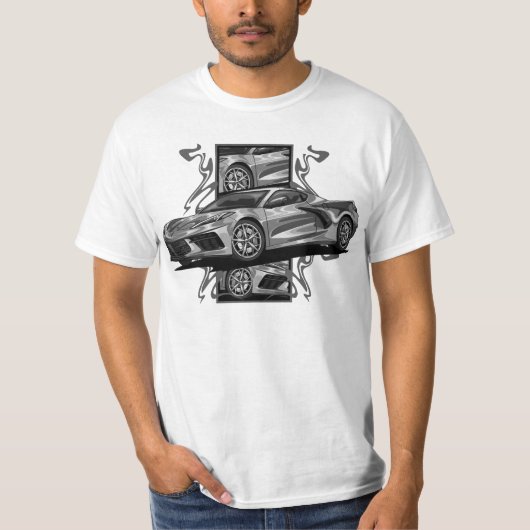 Eenvoudige autoschets t-shirt (Voorkant)