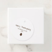 Eenvoudige Autumn Leaf Modern Family Thanksgiving Bedankjes Labels (In situ)