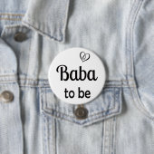 Eenvoudige Baba om Baby shower Pin Button (In situ)