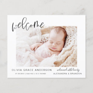 Eenvoudige baby-aankondiging Foto Collage Flyer