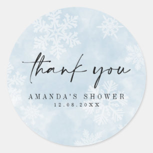 Eenvoudige Baby Het is Koud Buiten Winter Baby sho Ronde Sticker