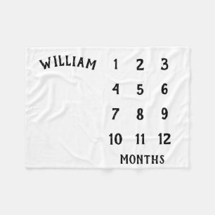 Eenvoudige Baby Milestone Maandelijkse Babydeken Fleece Deken