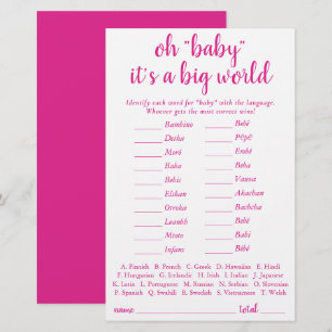 Eenvoudige Baby over de hele wereld Hot Pink Qui