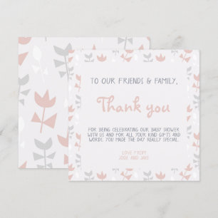 Eenvoudige baby shower-uitnodigingskaart voor bloe kaart